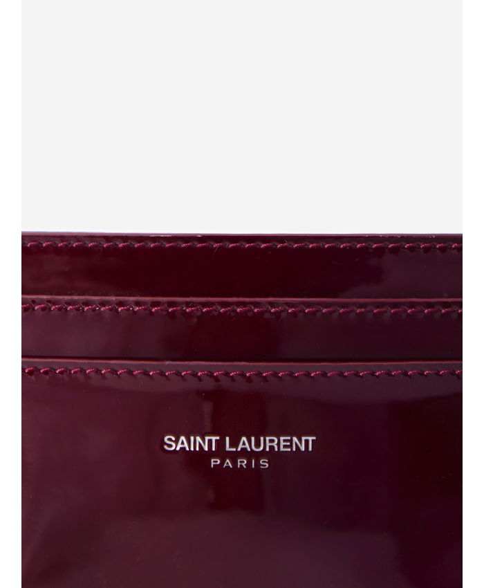 SAINT LAURENT - Patent leather card holder