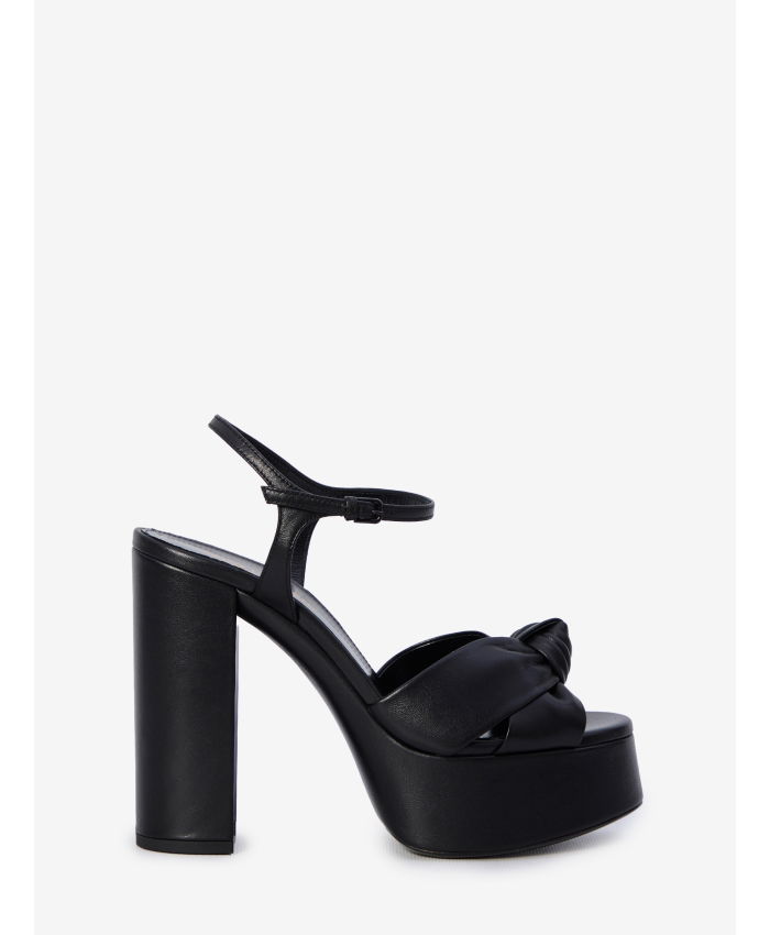 SAINT LAURENT - Bianca Black Leather Sandals