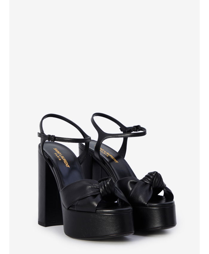 SAINT LAURENT - Bianca Black Leather Sandals