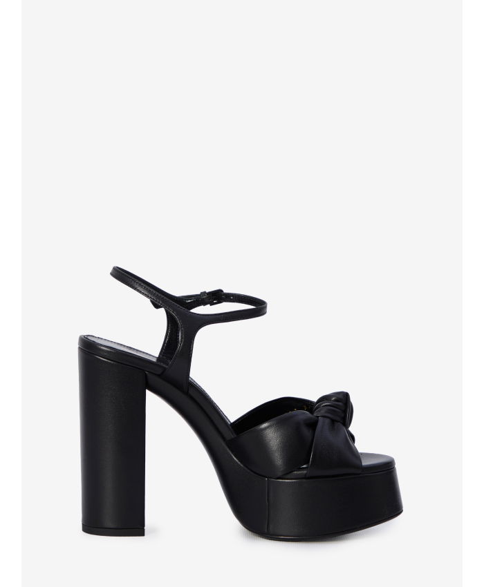 SAINT LAURENT - Bianca Black Leather Sandals