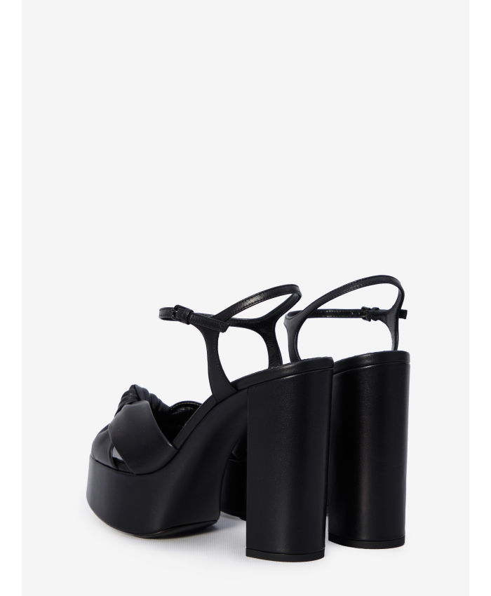 SAINT LAURENT - Bianca Black Leather Sandals