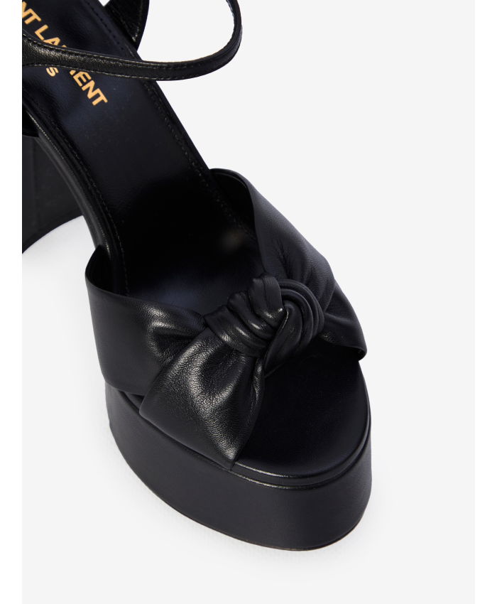 SAINT LAURENT - Bianca Black Leather Sandals