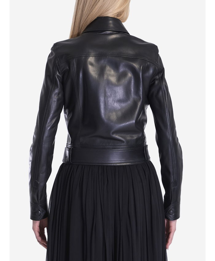 SAINT LAURENT - Leather cropped jacket