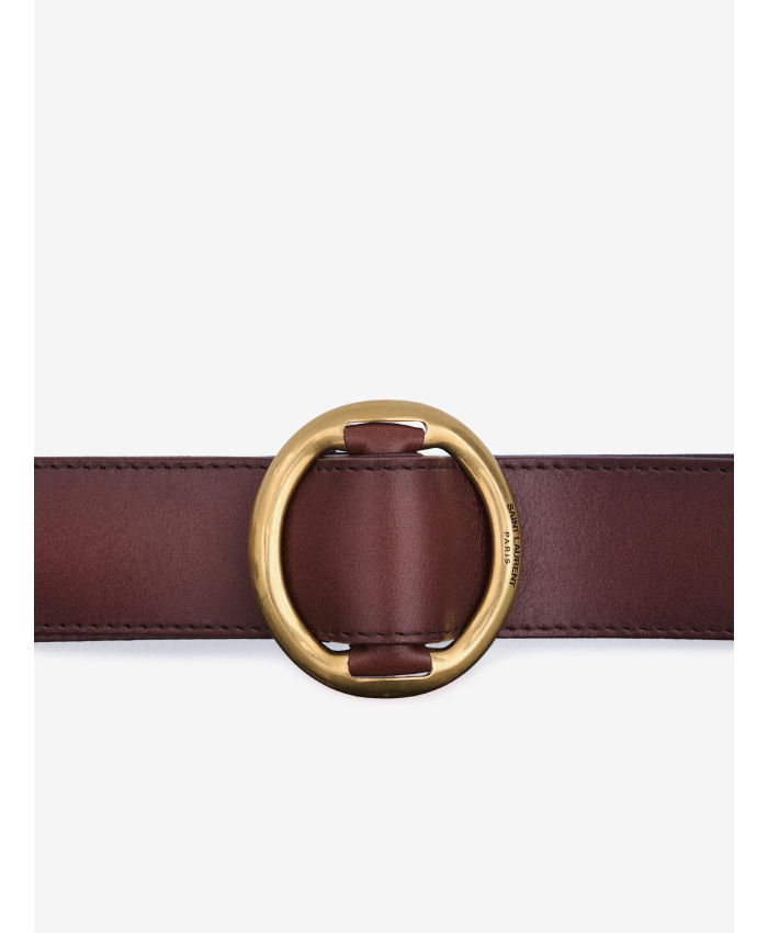 SAINT LAURENT - Belt with oval buckle