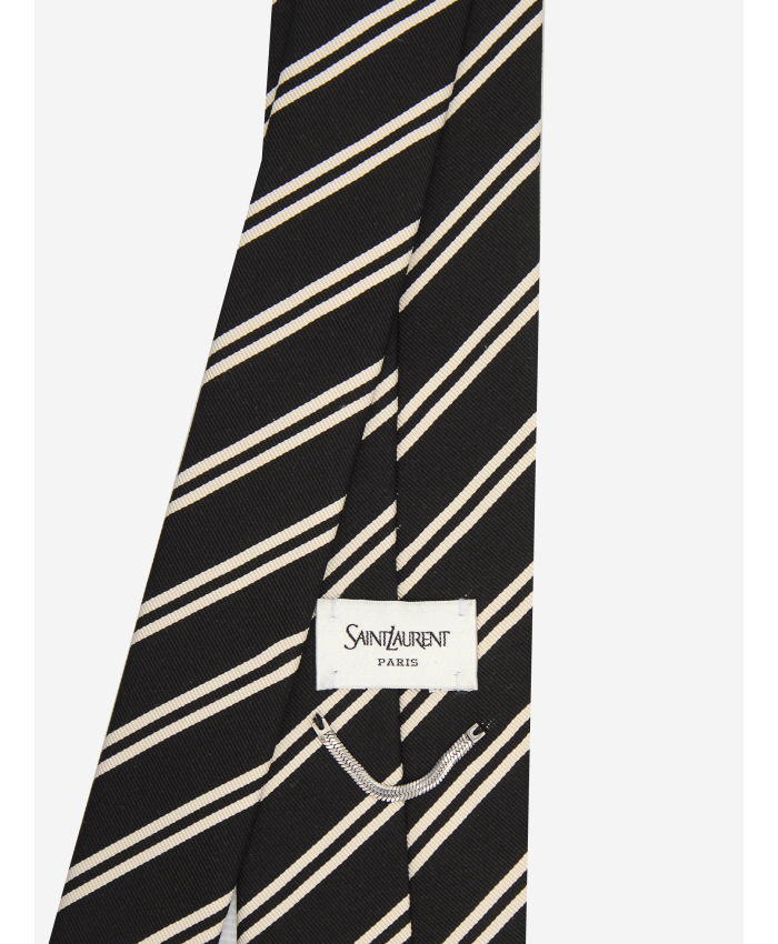 SAINT LAURENT - Silk and cotton blend tie