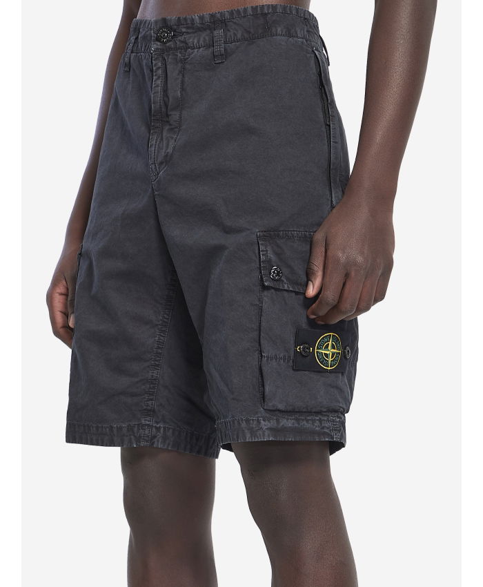 STONE ISLAND - Slim cargo bermuda shorts