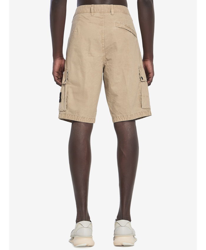 STONE ISLAND - Slim cargo bermuda shorts