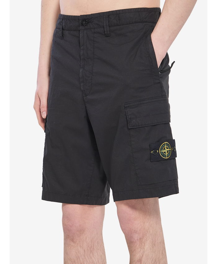 STONE ISLAND - Cargo bermuda shorts