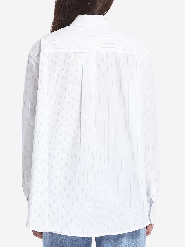 TOTEME - Pinstriped shirt with Monogram