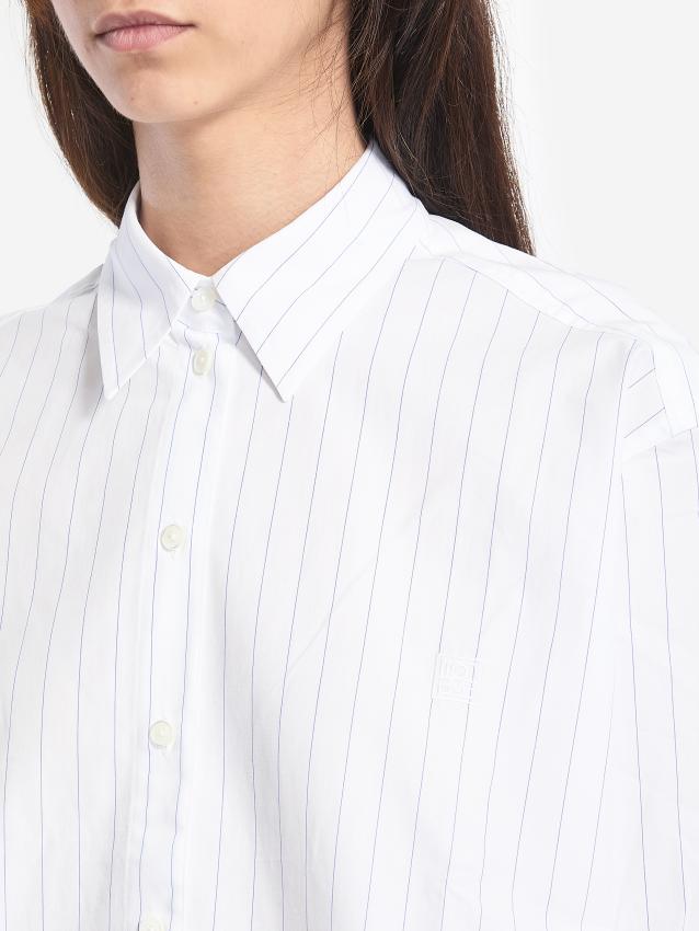 TOTEME - Pinstriped shirt with Monogram