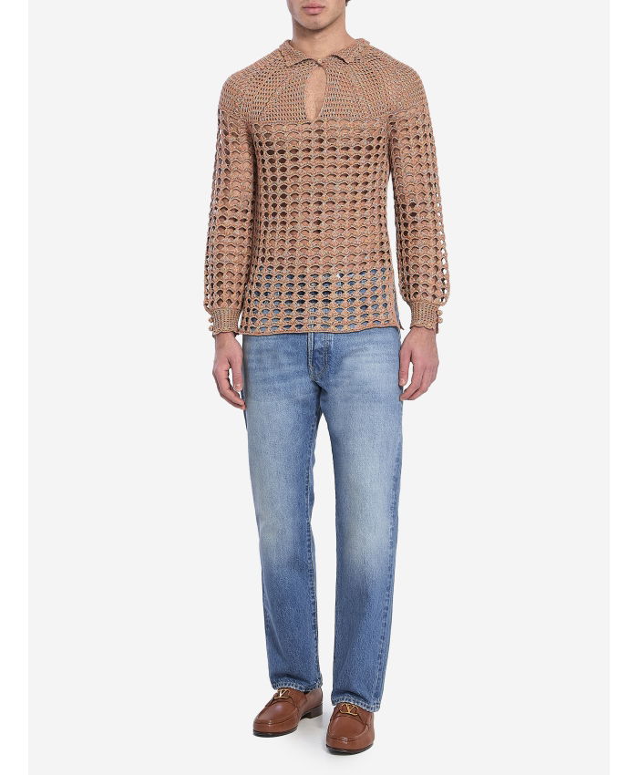 VALENTINO GARAVANI - Perforated knit shirt