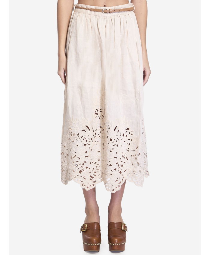 ZIMMERMANN - Wylie embroidered midi skirt