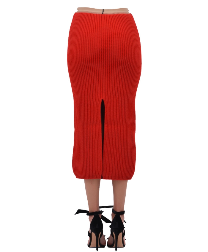 CALVIN KLEIN 205W39NYC - Rib-knit Midi Skirt