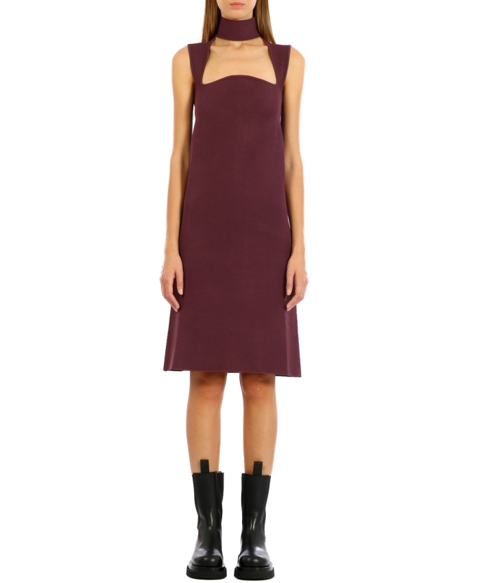 BOTTEGA VENETA - Burgundy Jersey Dress