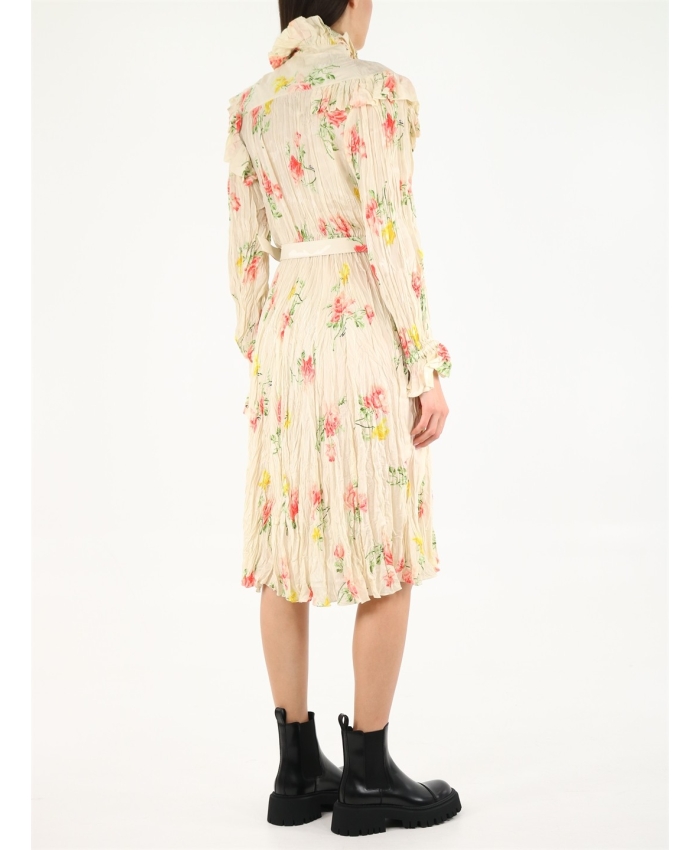 BALENCIAGA - Off Shoulder flower dress