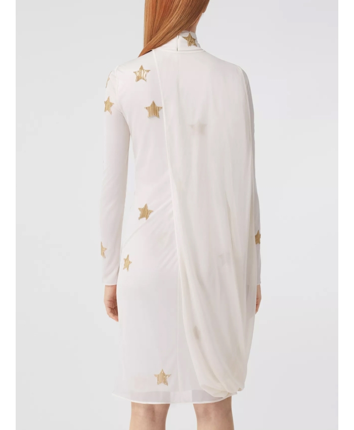 BURBERRY - Silk viscose dress with gold stars