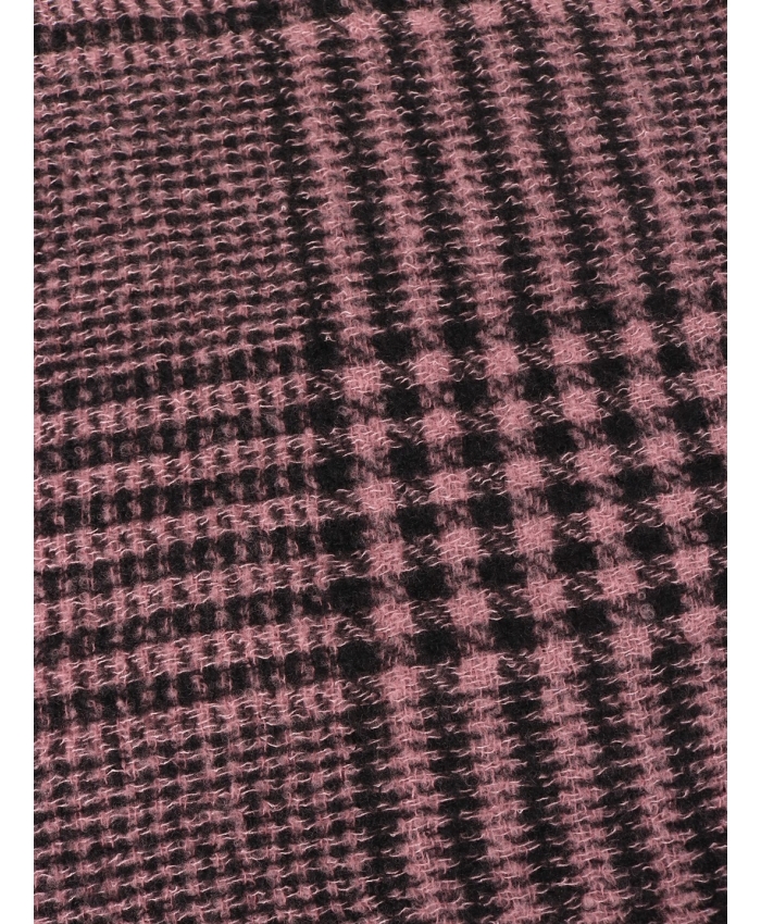 FALIERO SARTI - Tartan wool and cashmere scarf pink