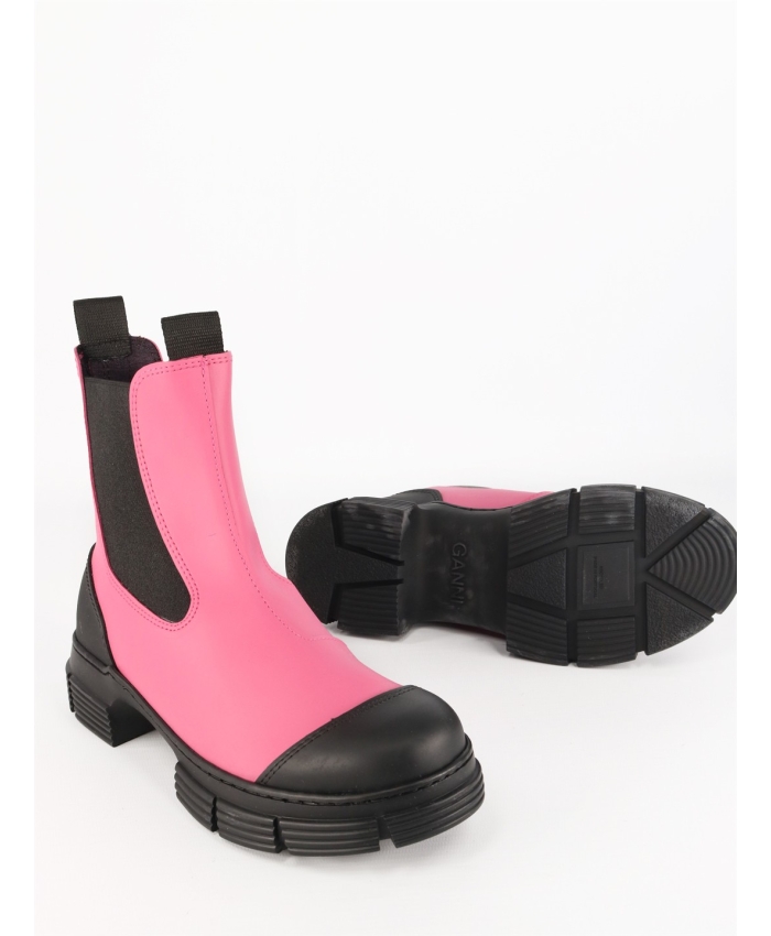 GANNI - Fuchsia Recycled rubber boots