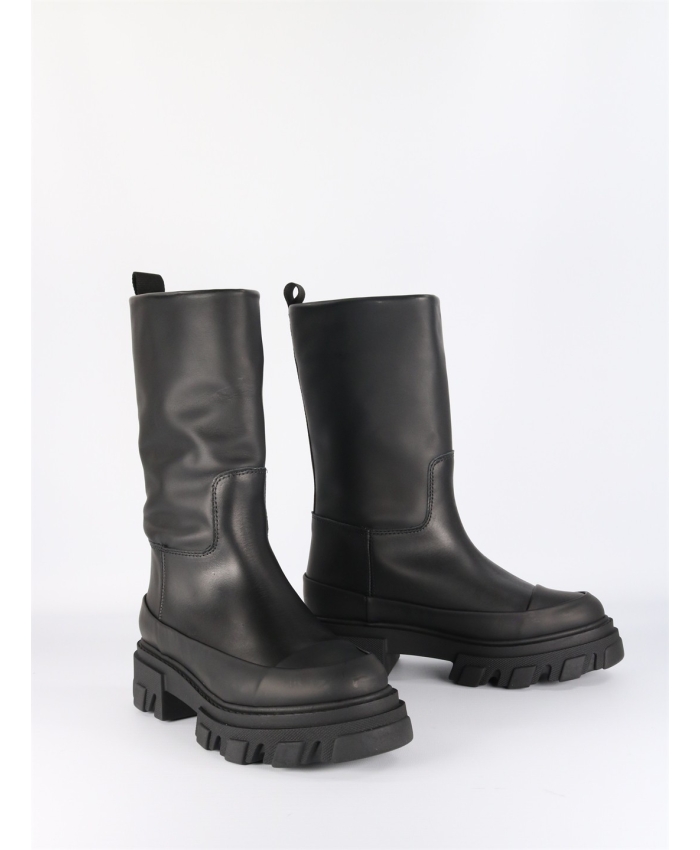 GANNI - Black leather boots