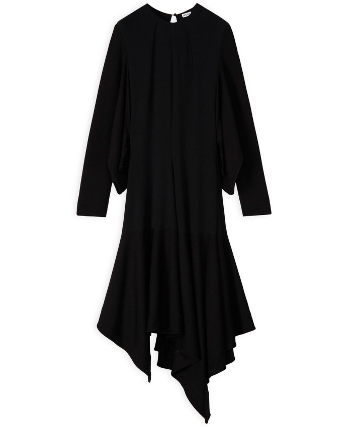 LOEWE - Black asymmetrical dress