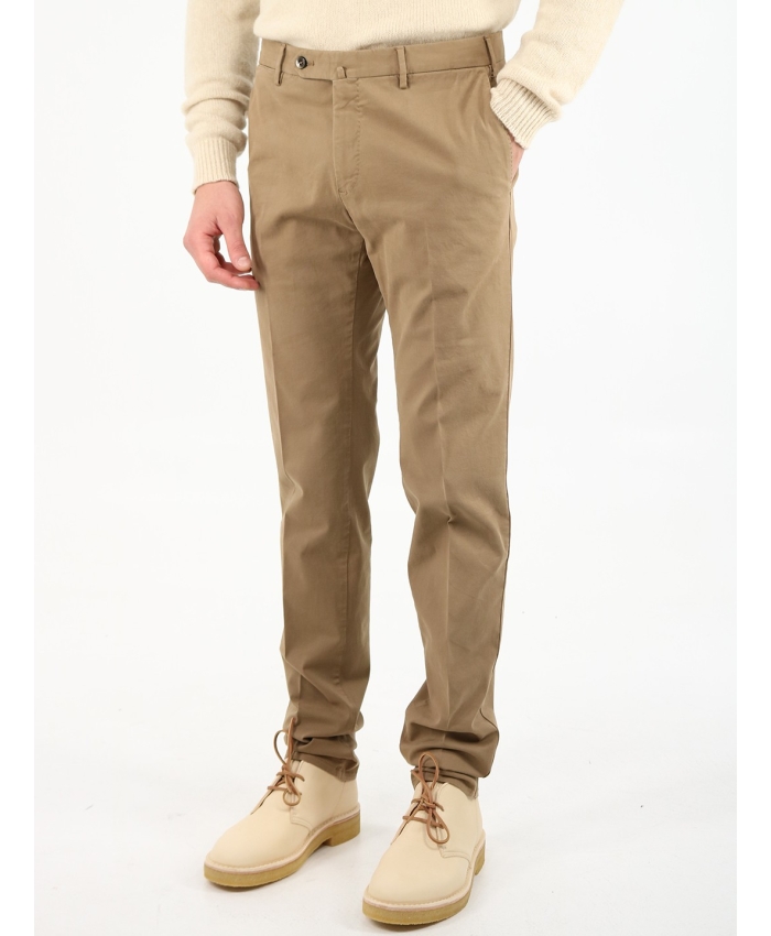 PT TORINO - Superslim fit beige trousers