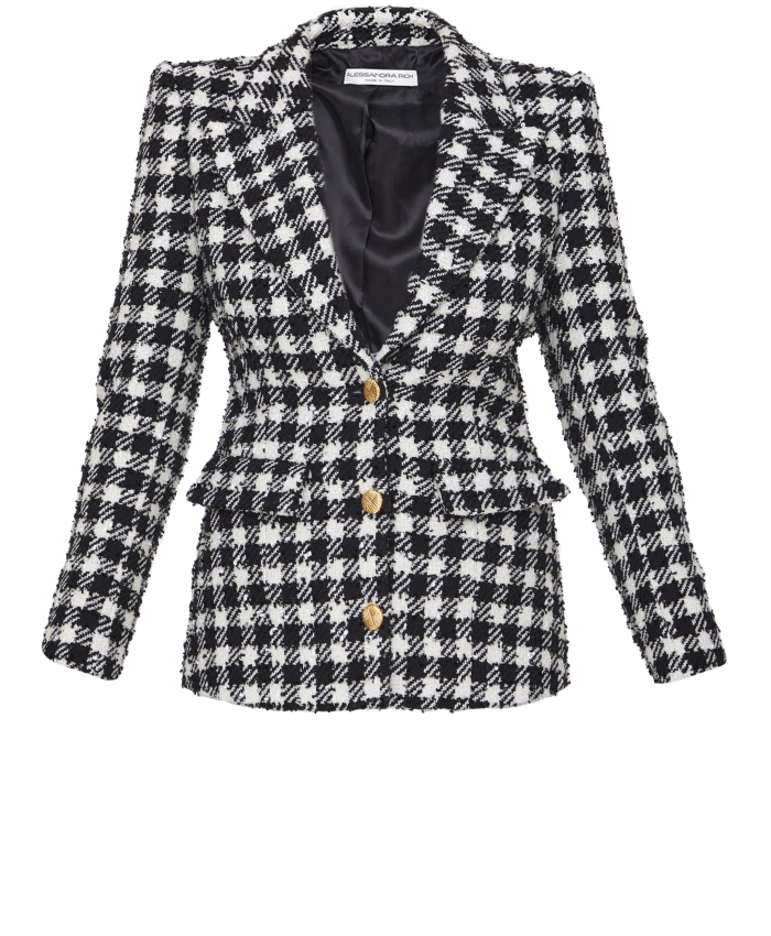 ALESSANDRA RICH - Vichy tweed jacket