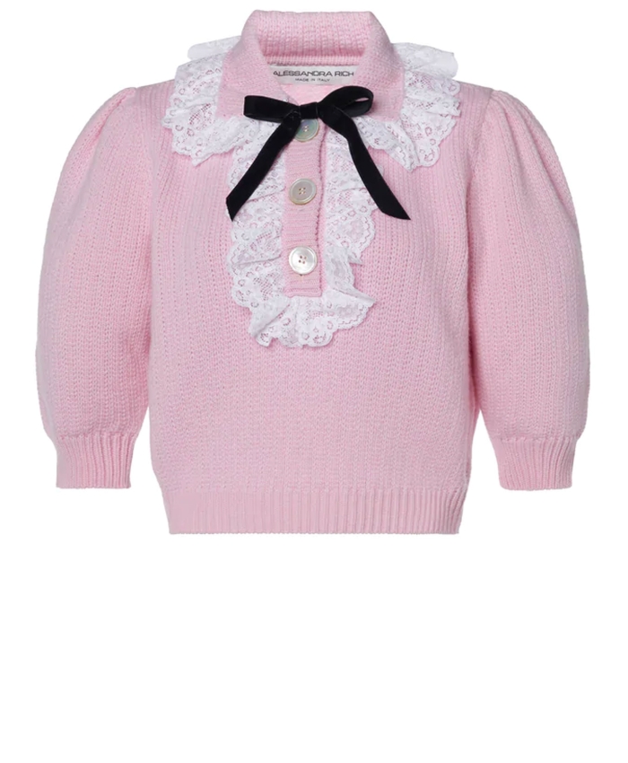 ALESSANDRA RICH - Pink wool jumper
