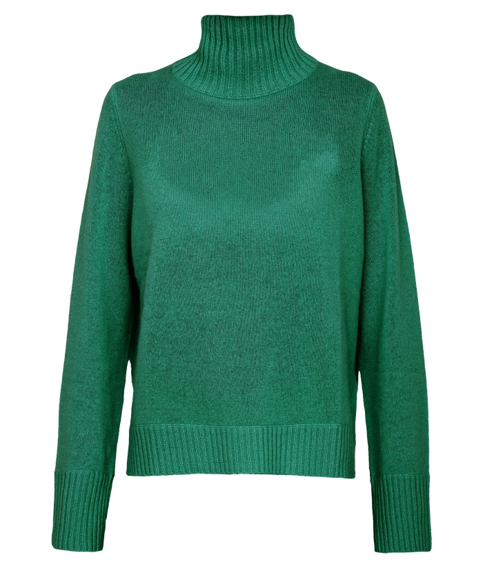 ALLUDE - Green wool cashmere sweater