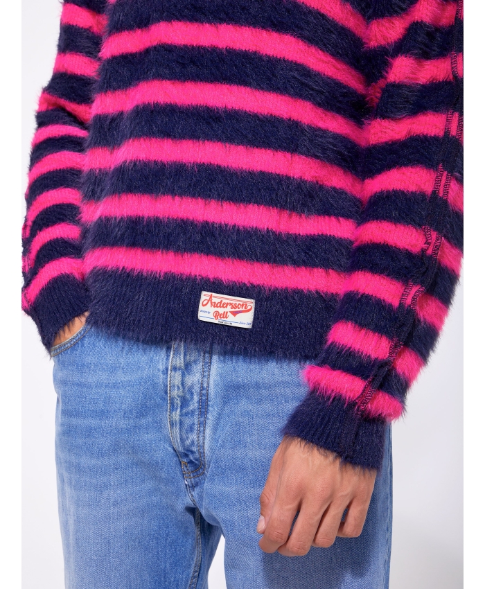 ANDERSSON BELL - Blue and fuchsia striped jumper