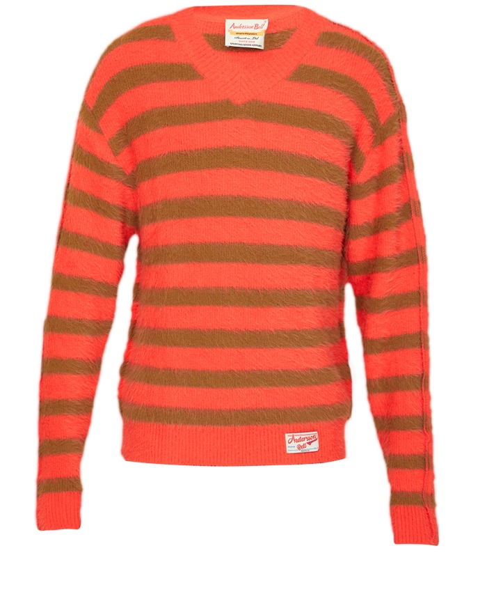 ANDERSSON BELL - Orange and beige striped jumper