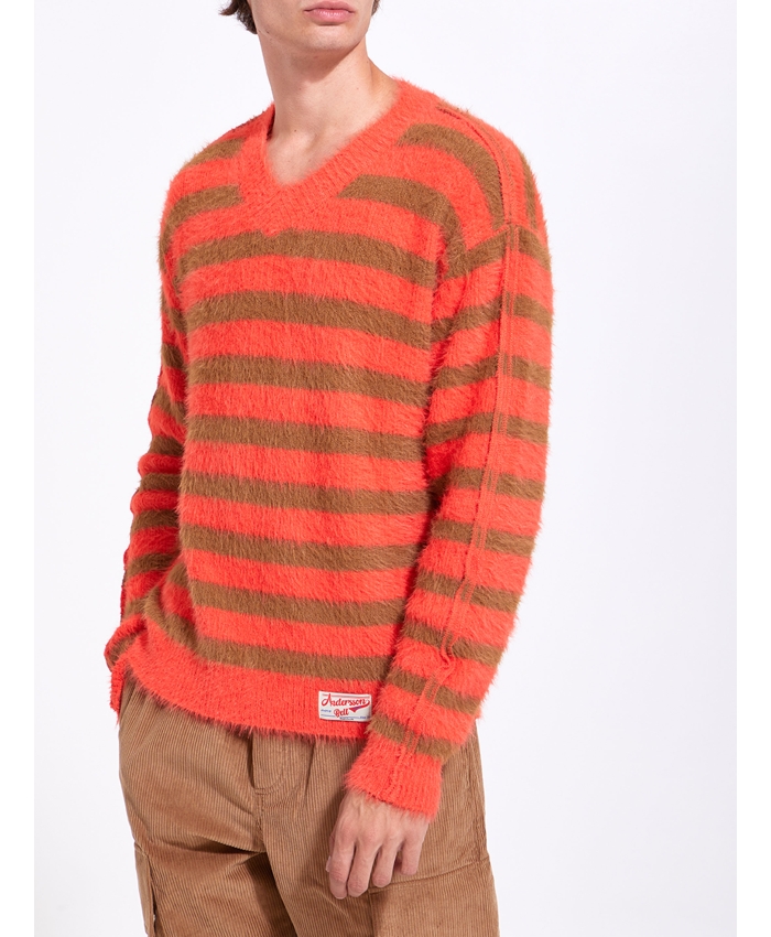 ANDERSSON BELL - Orange and beige striped jumper