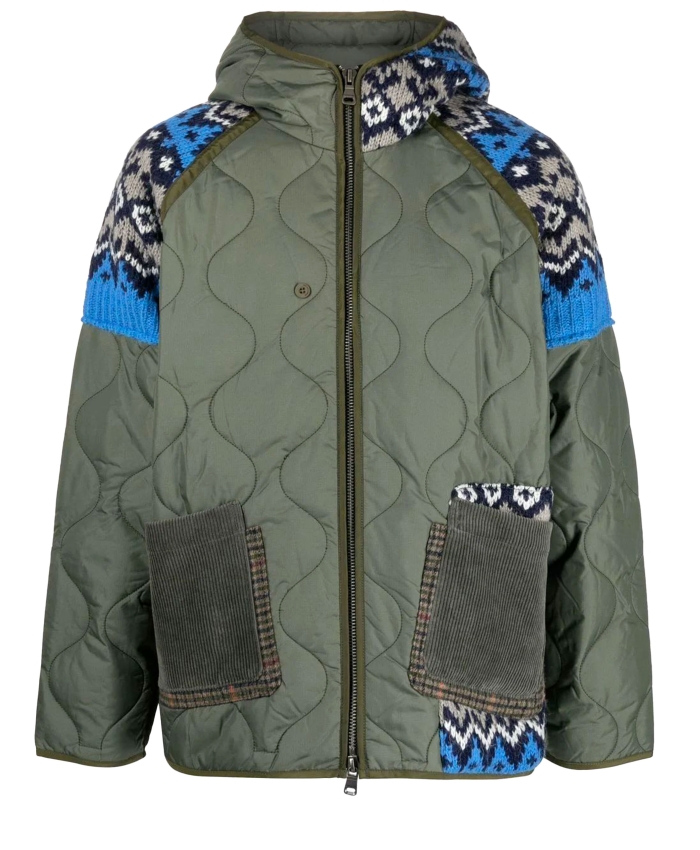 ANDERSSON BELL - Knitted-panel nylon down jacket