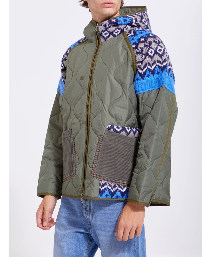 ANDERSSON BELL - Knitted-panel nylon down jacket