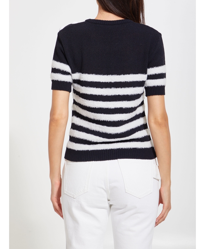 BALMAIN - Striped knit t-shirt