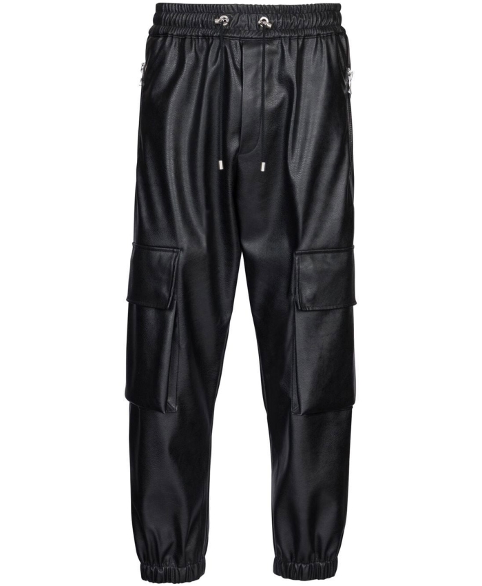 BALMAIN - Faux leather cargo pants