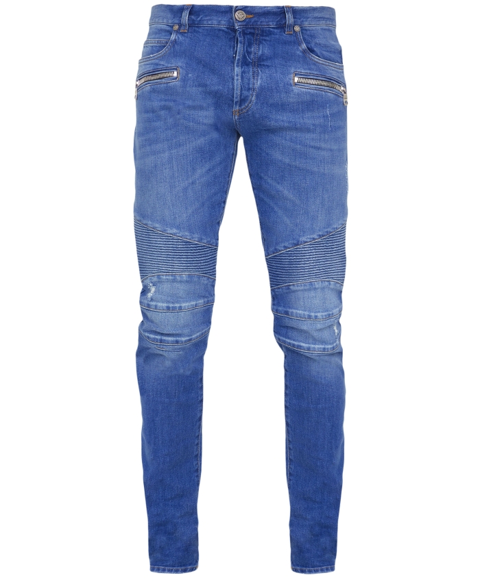 BALMAIN - Jeans in denim blu