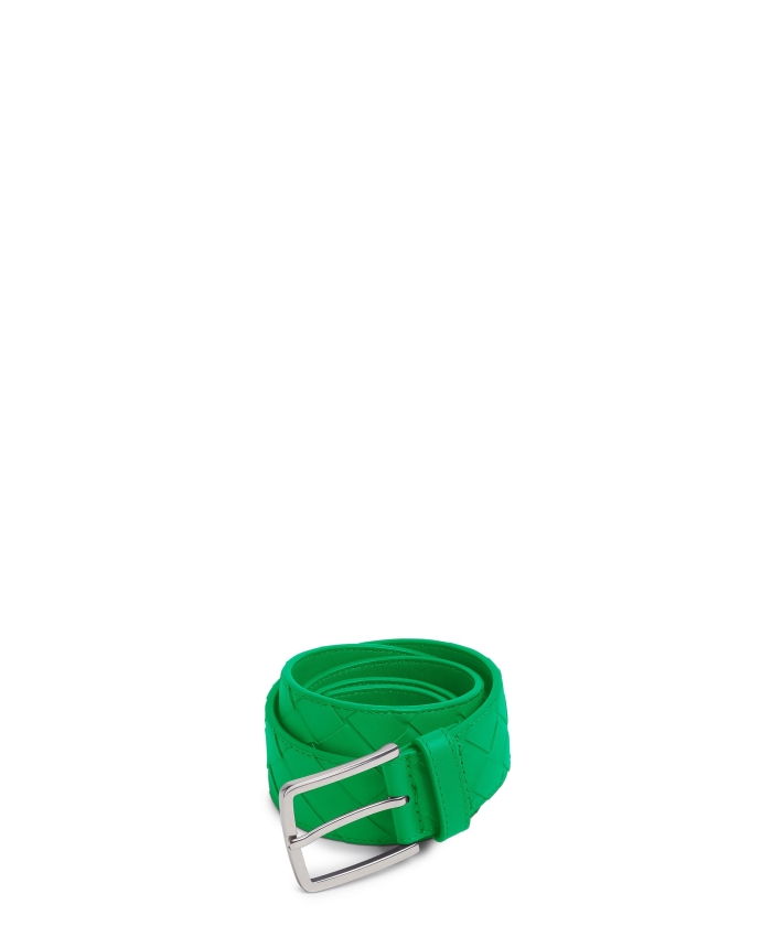 BOTTEGA VENETA - Cintura in pelle verde