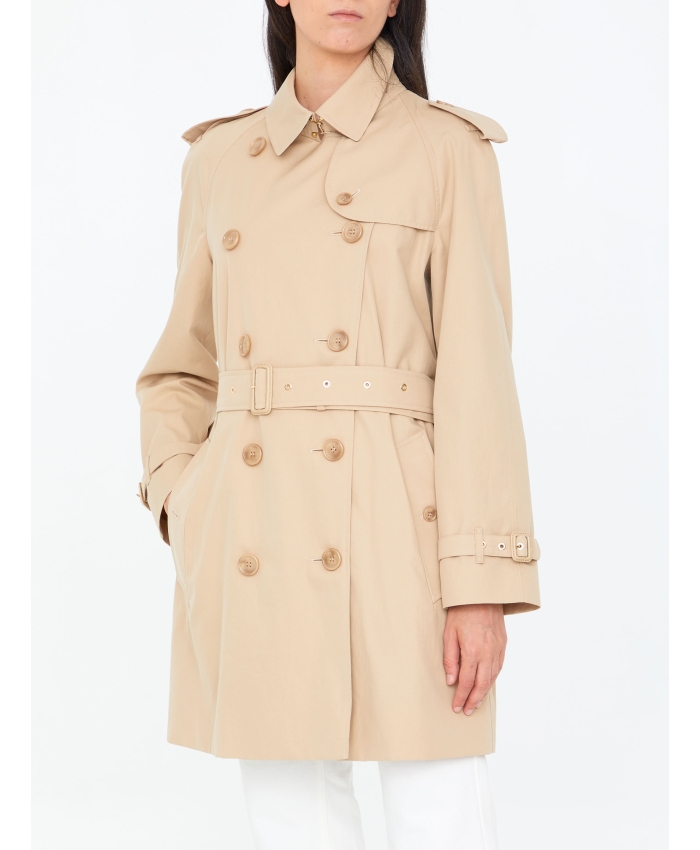 BURBERRY - Short beige raincoat