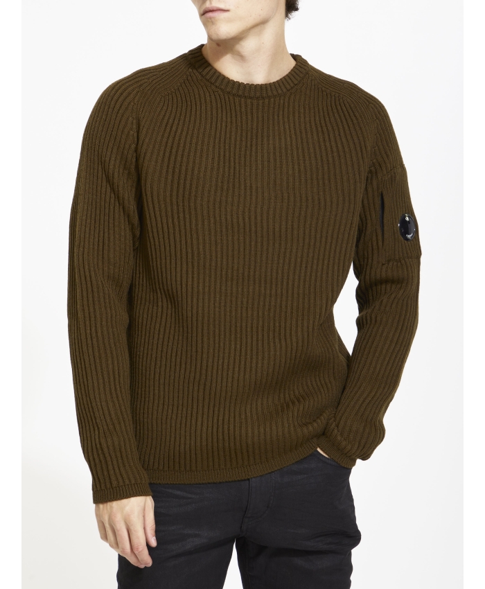 CP COMPANY - Military green wool jumper