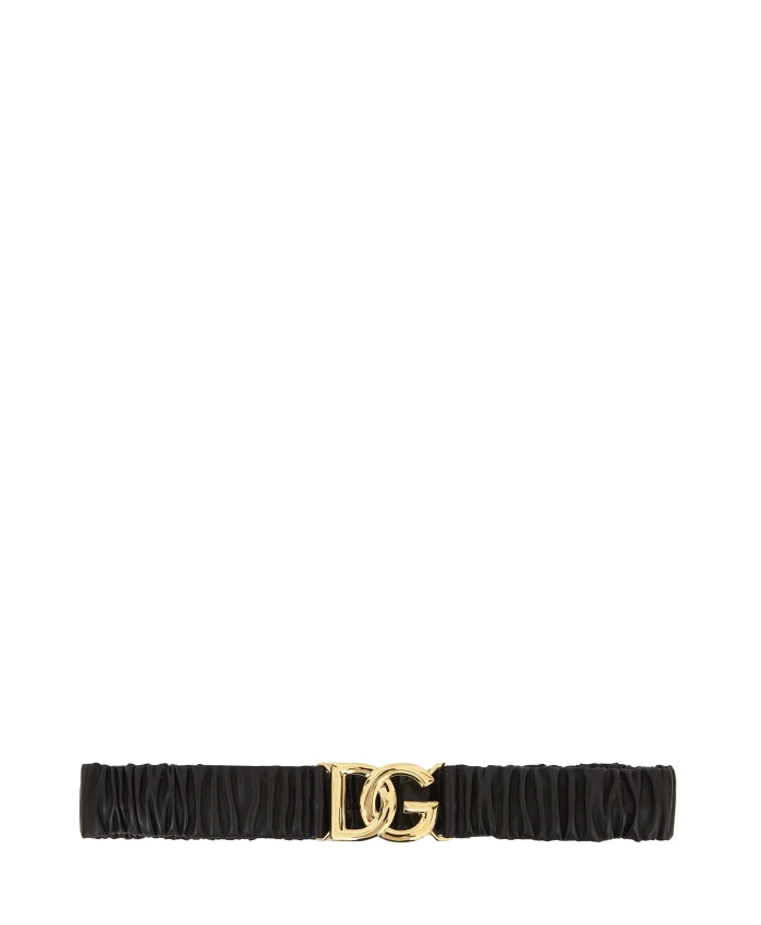 DOLCE&GABBANA - Leather belt with logo