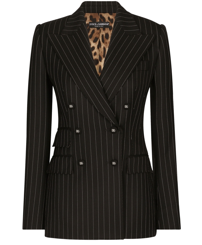 DOLCE&GABBANA - Double-breasted pinstripe jacket