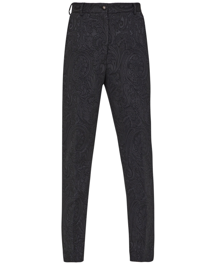 DOLCE&GABBANA - Black jacquard trousers