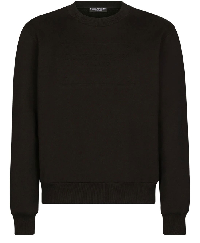 DOLCE&GABBANA - Black sweatshirt with logo