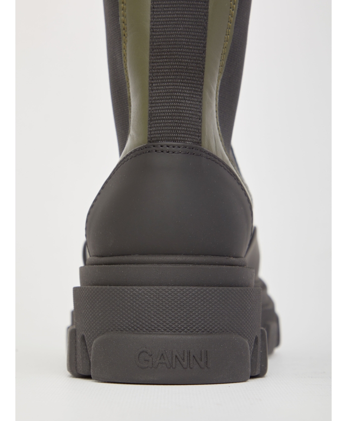 GANNI - Green Chelsea boots