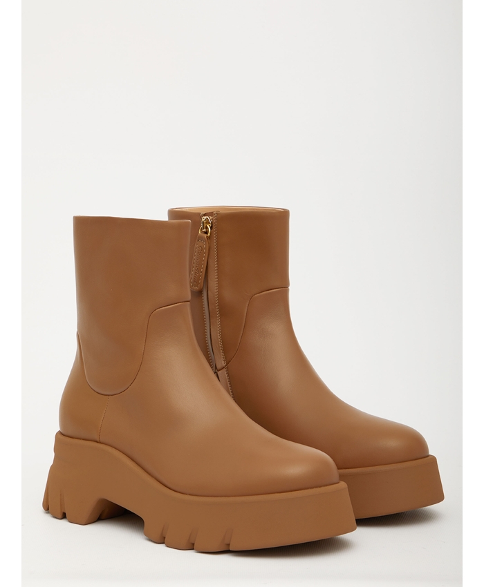 GIANVITO ROSSI - Montey camel ankle boots
