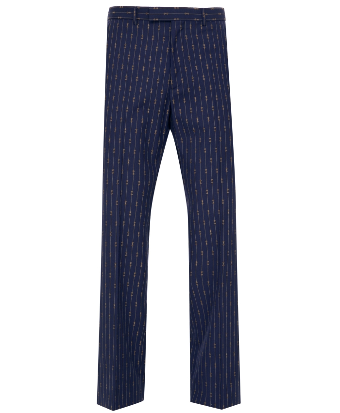 GUCCI - Pantaloni in lana blu