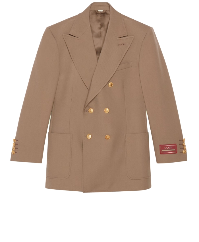 GUCCI - Double-breasted wool jacket