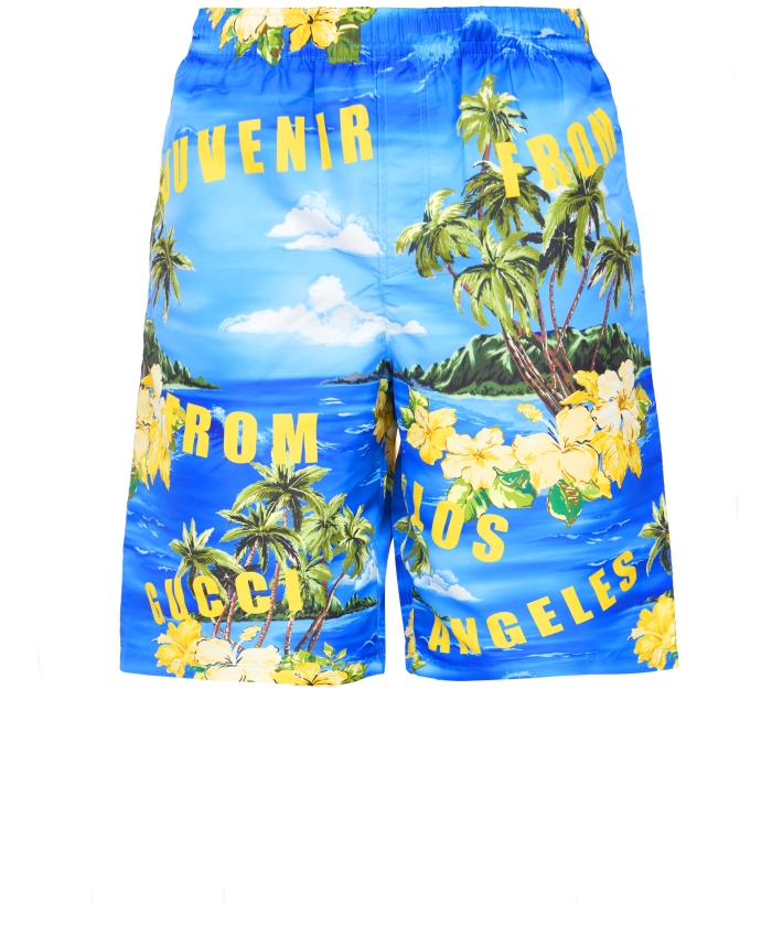 GUCCI - Printed nylon swim shorts
