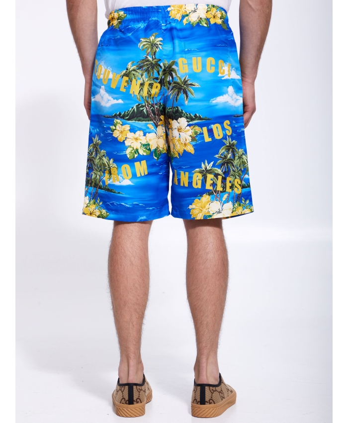 GUCCI - Printed nylon swim shorts