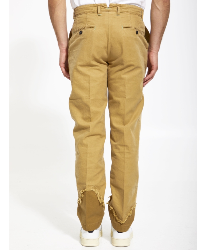 INCOTEX RED X FACETASM - Camel cotton trousers